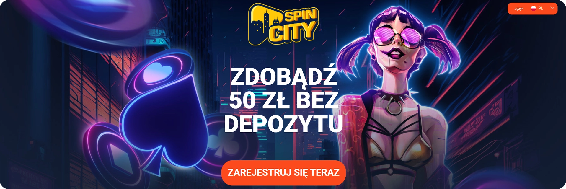 spin city casino 50 zł za rejestrację